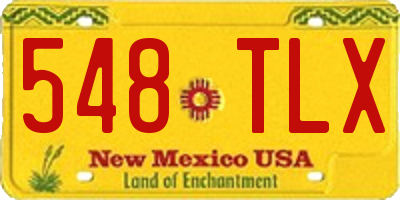NM license plate 548TLX