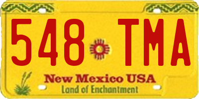 NM license plate 548TMA
