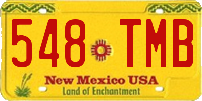 NM license plate 548TMB