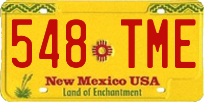 NM license plate 548TME