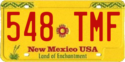 NM license plate 548TMF