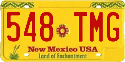 NM license plate 548TMG