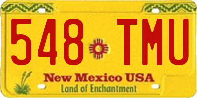 NM license plate 548TMU