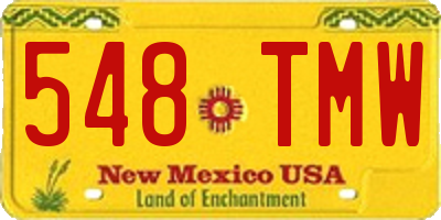 NM license plate 548TMW