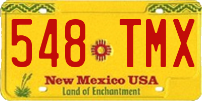 NM license plate 548TMX