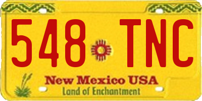 NM license plate 548TNC