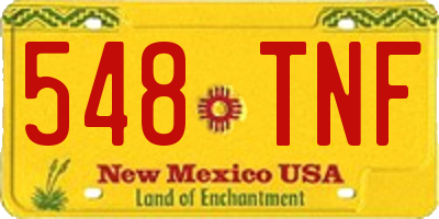 NM license plate 548TNF