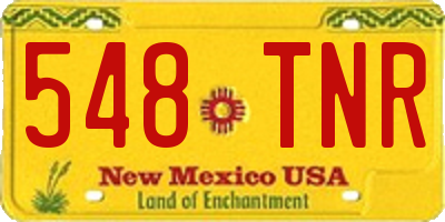NM license plate 548TNR