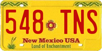 NM license plate 548TNS