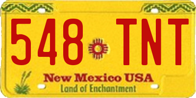 NM license plate 548TNT