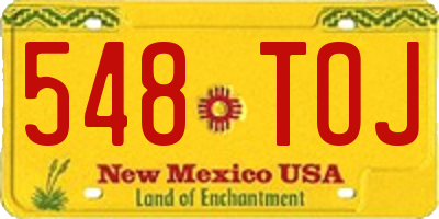 NM license plate 548TOJ
