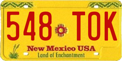 NM license plate 548TOK