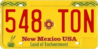 NM license plate 548TON