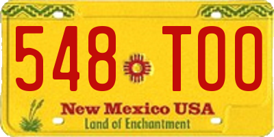NM license plate 548TOO