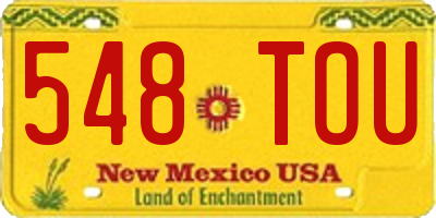 NM license plate 548TOU