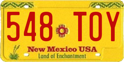 NM license plate 548TOY
