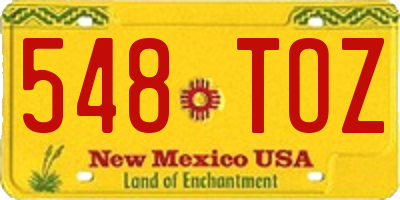 NM license plate 548TOZ