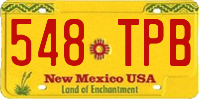 NM license plate 548TPB
