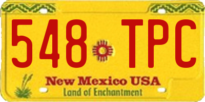 NM license plate 548TPC
