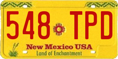NM license plate 548TPD