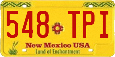 NM license plate 548TPI