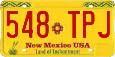 NM license plate 548TPJ