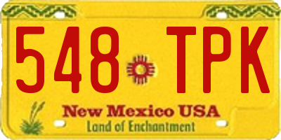 NM license plate 548TPK