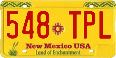 NM license plate 548TPL