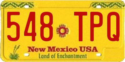 NM license plate 548TPQ