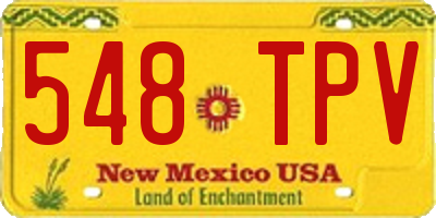 NM license plate 548TPV