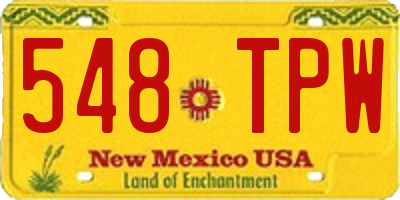 NM license plate 548TPW