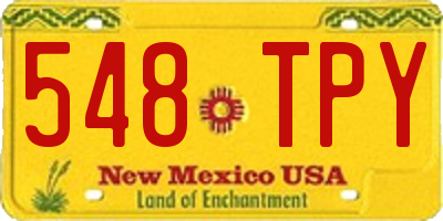 NM license plate 548TPY