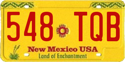 NM license plate 548TQB