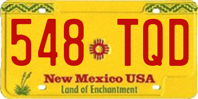 NM license plate 548TQD