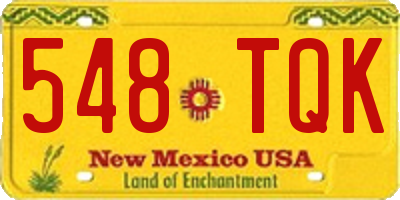 NM license plate 548TQK