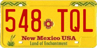 NM license plate 548TQL