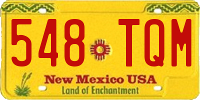 NM license plate 548TQM