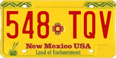 NM license plate 548TQV