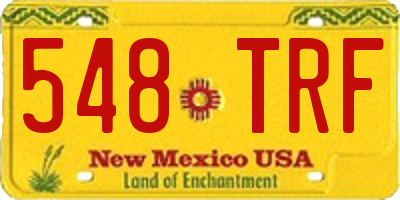 NM license plate 548TRF