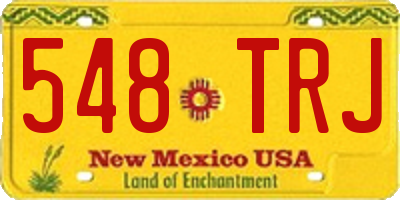 NM license plate 548TRJ