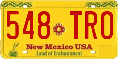 NM license plate 548TRO