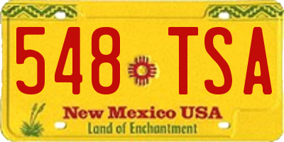 NM license plate 548TSA