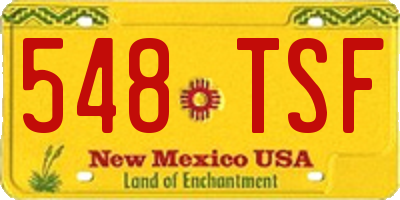 NM license plate 548TSF