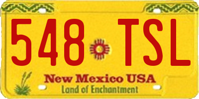 NM license plate 548TSL