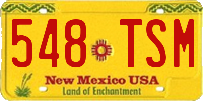 NM license plate 548TSM