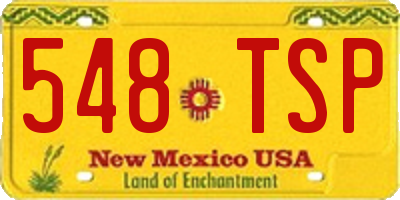NM license plate 548TSP