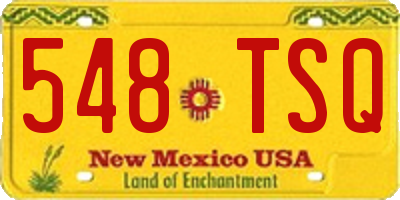 NM license plate 548TSQ