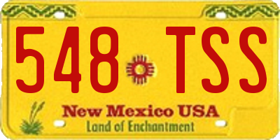 NM license plate 548TSS