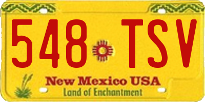 NM license plate 548TSV