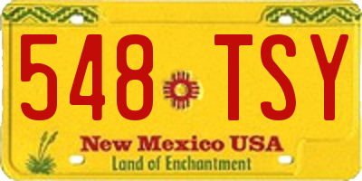 NM license plate 548TSY